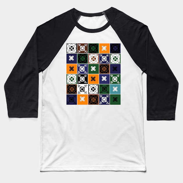 Moroccan Tile Pattern Baseball T-Shirt by faiiryliite